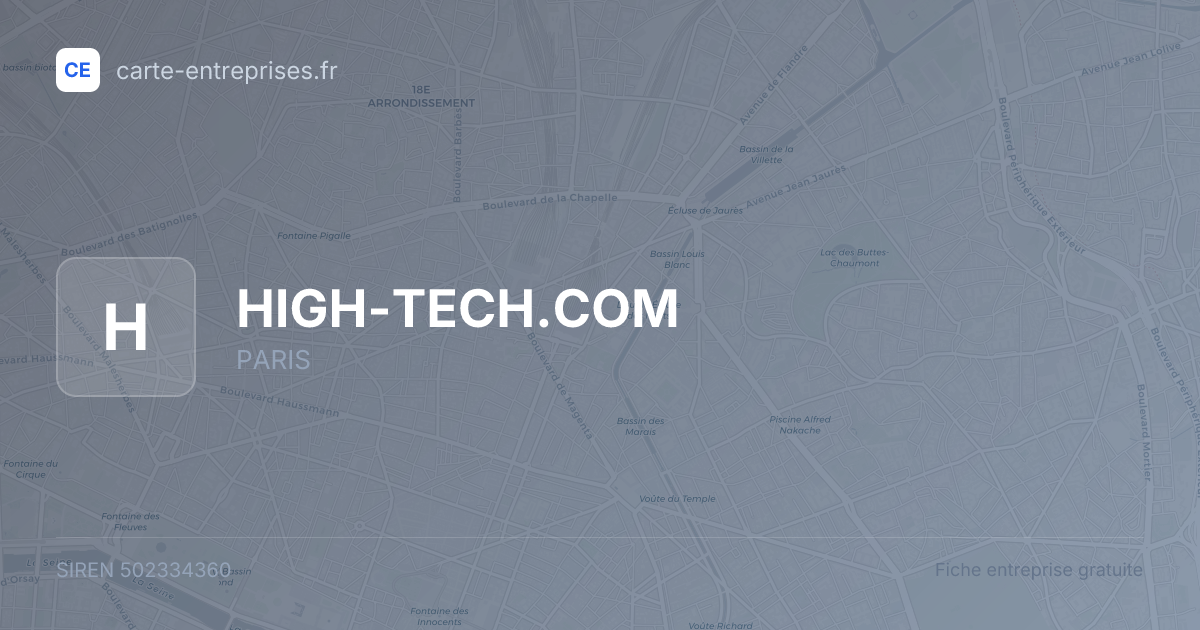 HIGH-TECH.COM — 502334360 — fiche entreprise