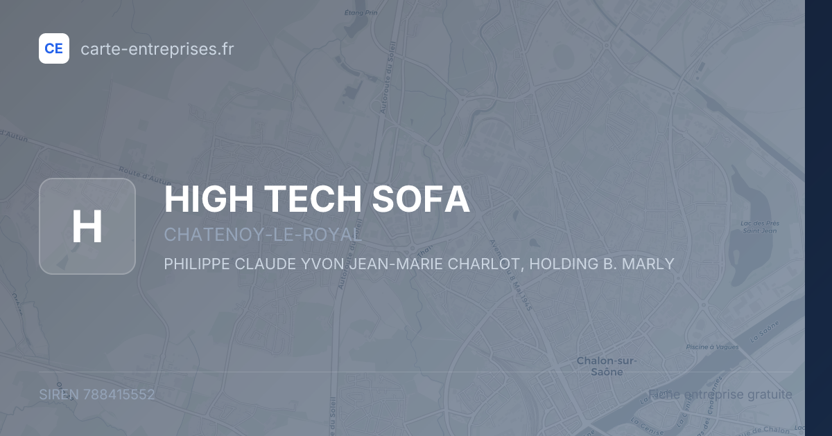 HIGH TECH SOFA — 788415552 — fiche entreprise