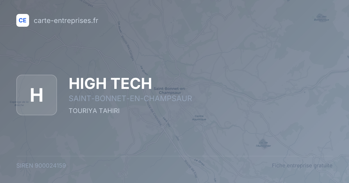 HIGH TECH — 900024159 — fiche entreprise