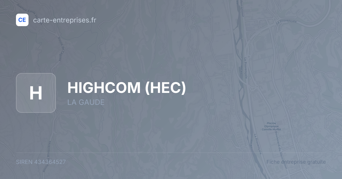 HIGHCOM (HEC) — 434364527 — fiche entreprise