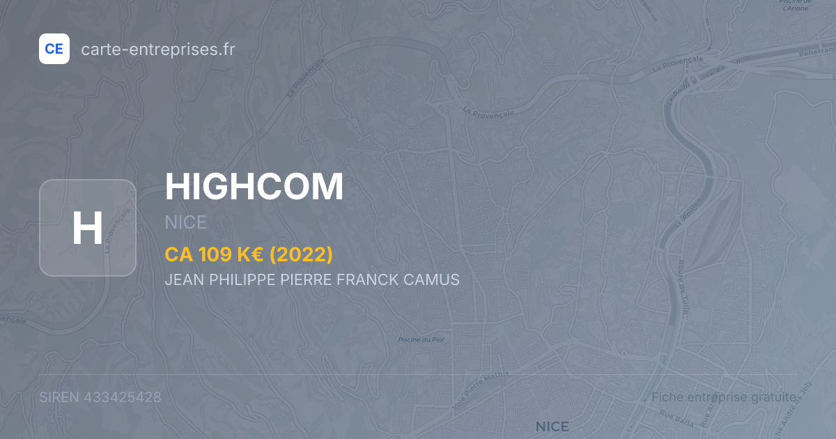 HIGHCOM — 433425428 — fiche entreprise