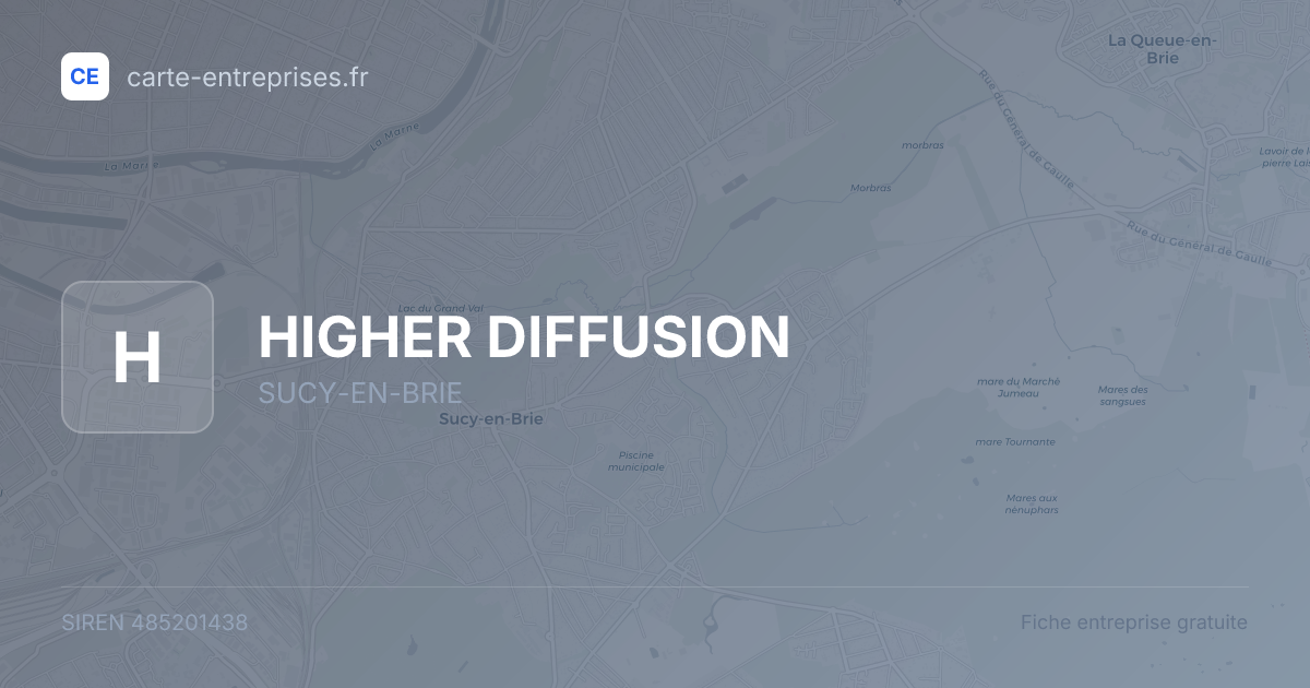 HIGHER DIFFUSION — 485201438 — fiche entreprise