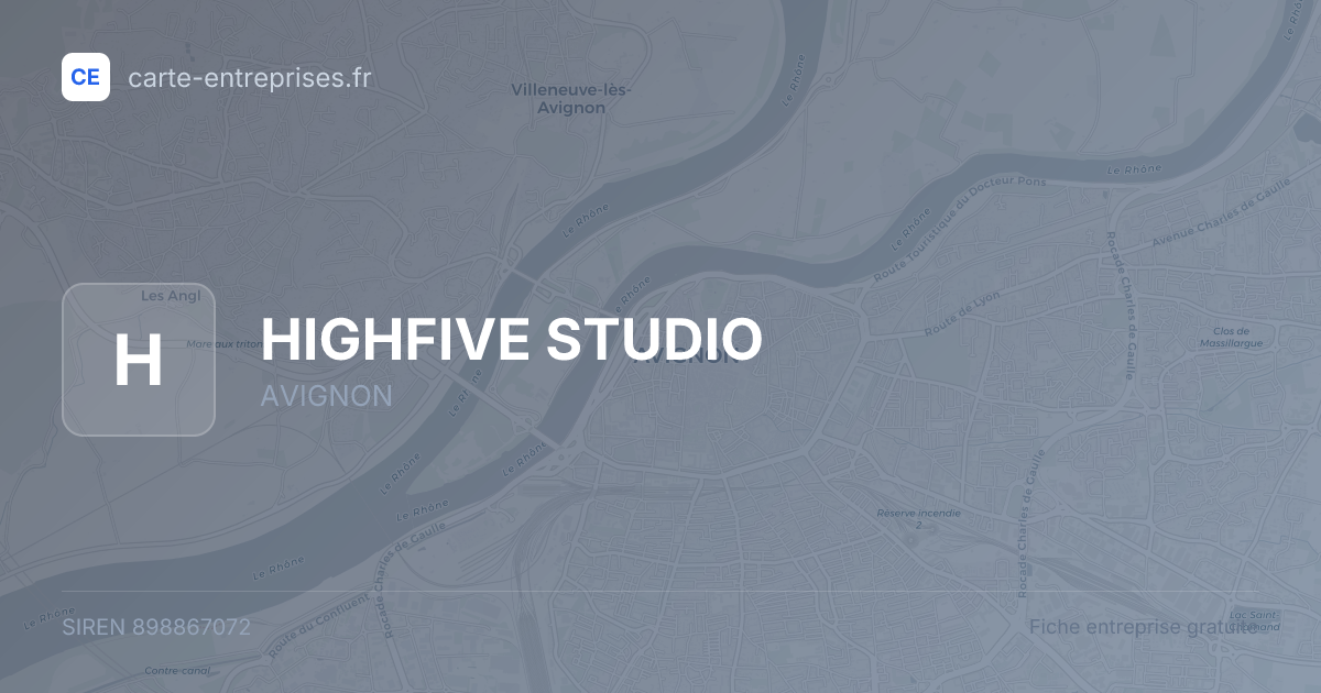 HIGHFIVE STUDIO — 898867072 — fiche entreprise