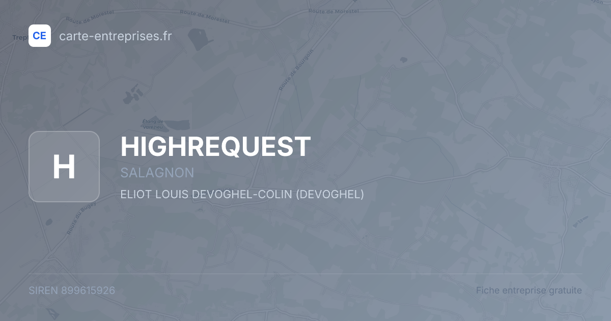 HIGHREQUEST — 899615926 — fiche entreprise