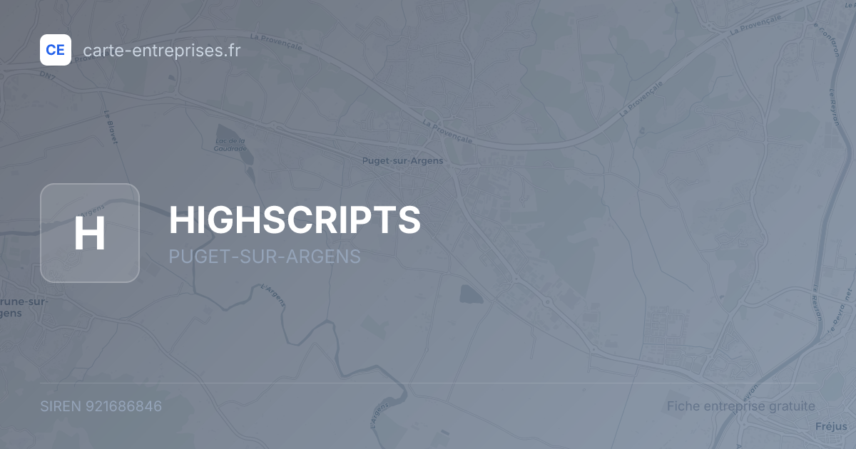 HIGHSCRIPTS — 921686846 — fiche entreprise