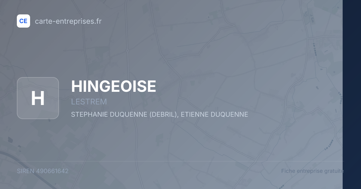 HINGEOISE — 490661642 — fiche entreprise