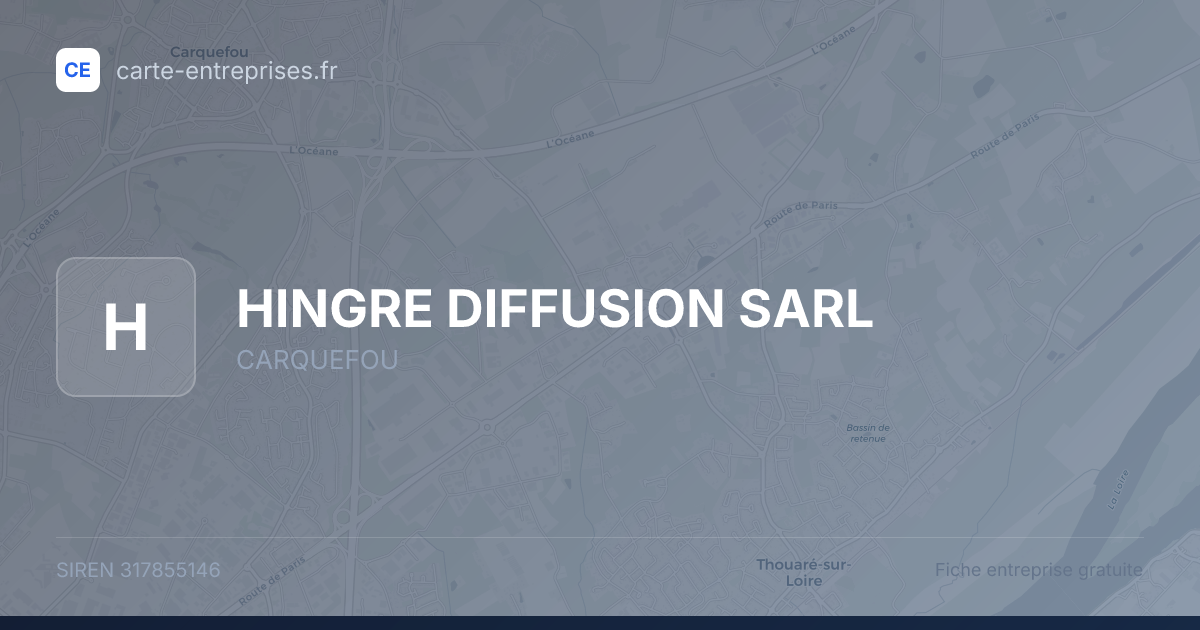 HINGRE DIFFUSION SARL — 317855146 — fiche entreprise
