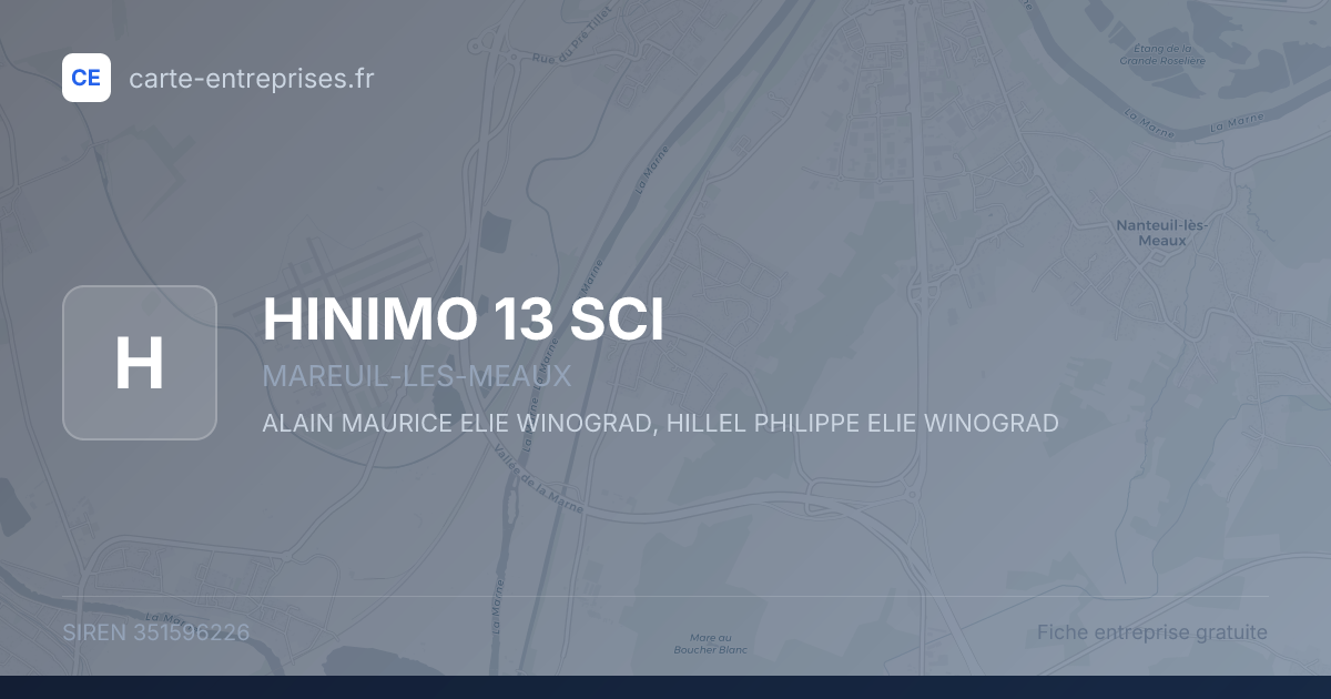 HINIMO 13 SCI — 351596226 — fiche entreprise