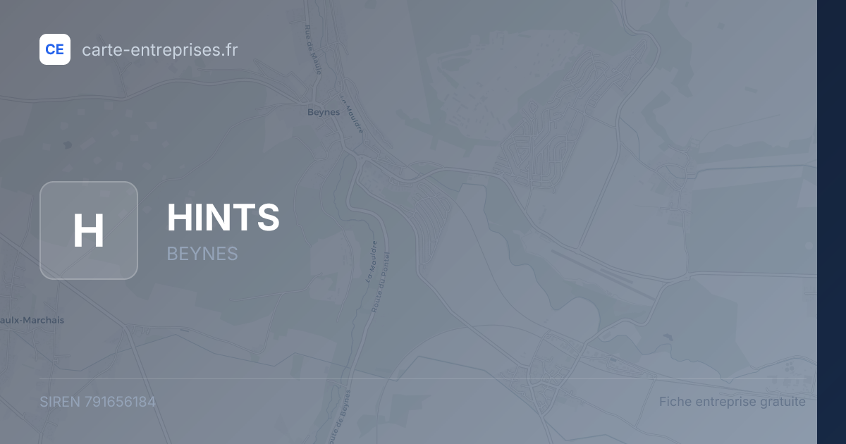 HINTS — 791656184 — fiche entreprise
