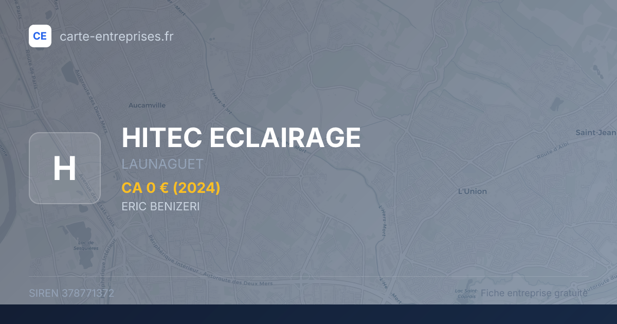 HITEC ECLAIRAGE — 378771372 — fiche entreprise