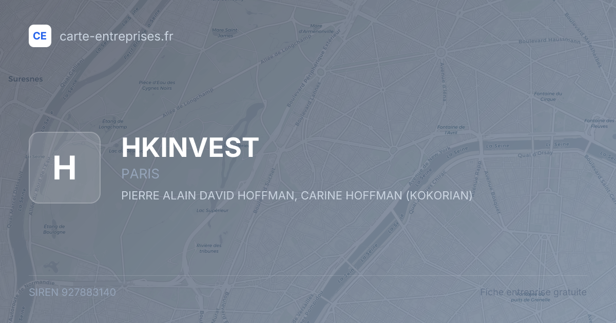 HKINVEST — 927883140 — fiche entreprise