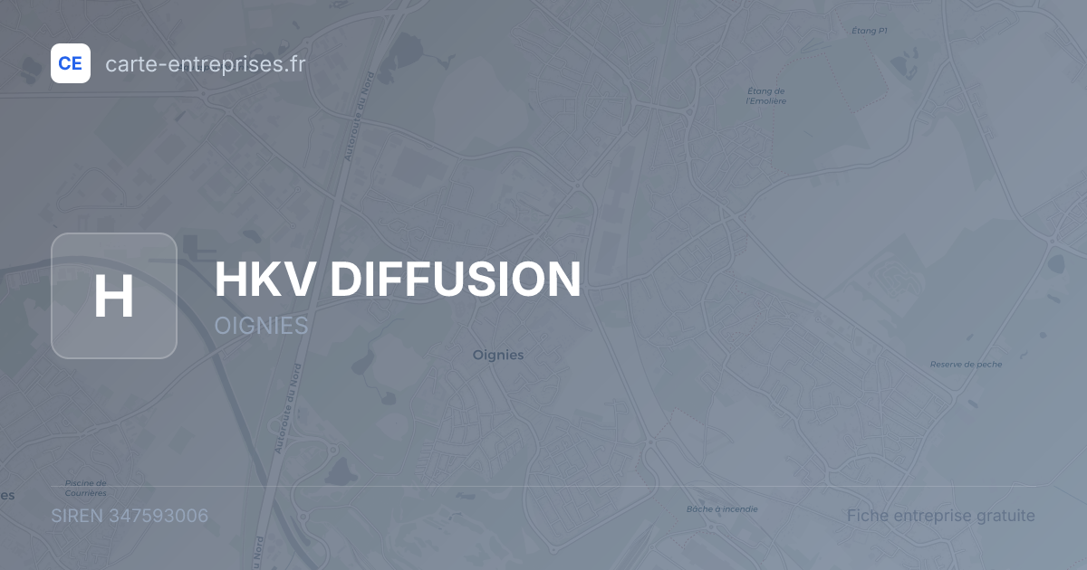 HKV DIFFUSION — 347593006 — fiche entreprise