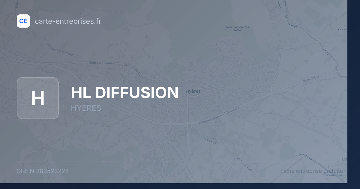 HL DIFFUSION — 383522224 — fiche entreprise