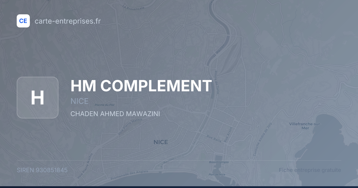 HM COMPLEMENT — 930851845 — fiche entreprise