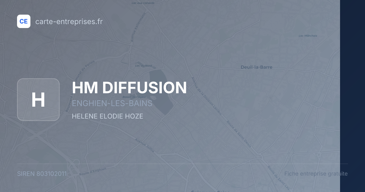 HM DIFFUSION — 803102011 — fiche entreprise