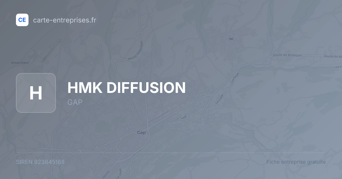HMK DIFFUSION — 923845168 — fiche entreprise