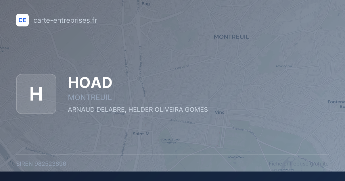 HOAD — 982523896 — fiche entreprise