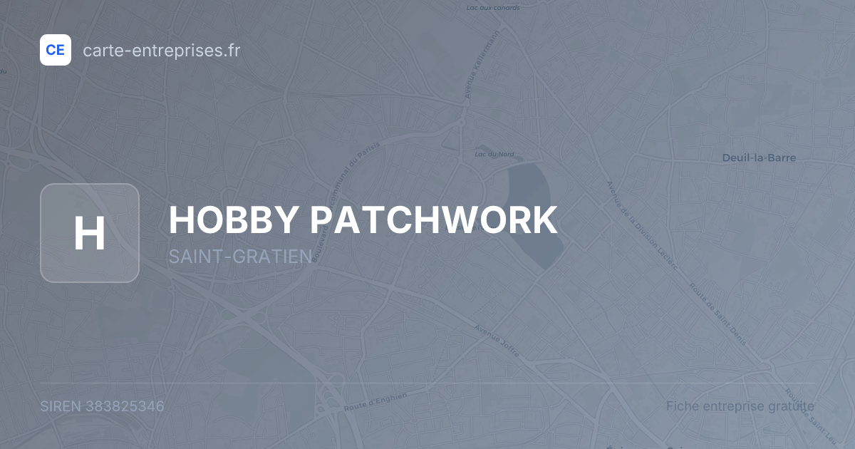 HOBBY PATCHWORK — 383825346 — fiche entreprise
