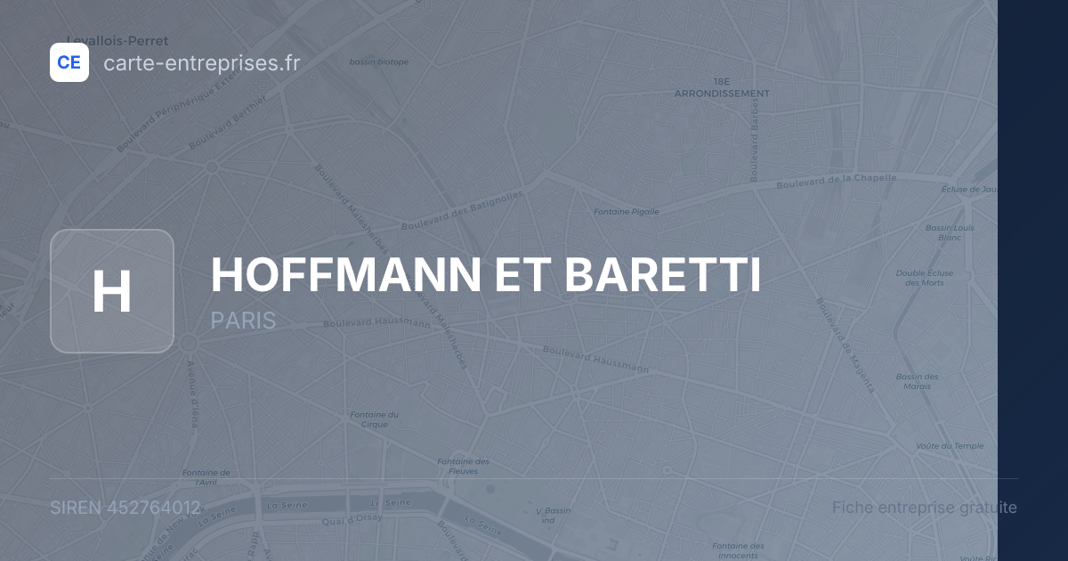 HOFFMANN ET BARETTI — 452764012 — fiche entreprise