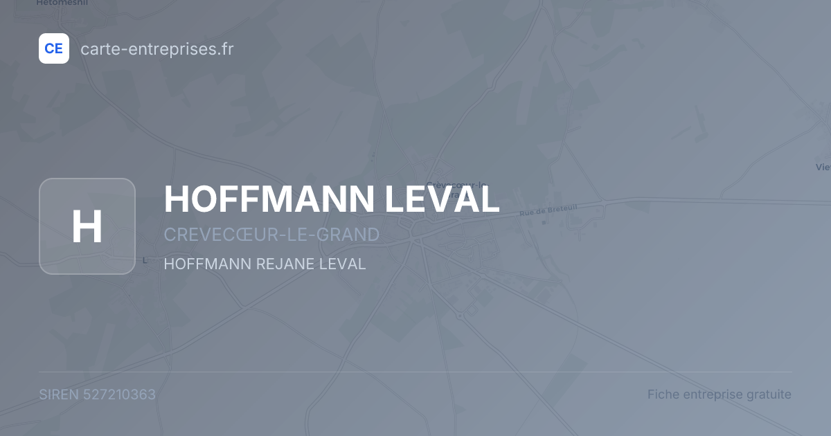 HOFFMANN LEVAL — 527210363 — fiche entreprise