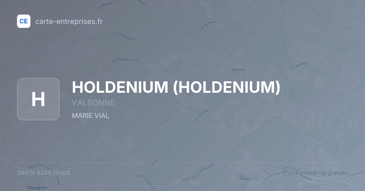 HOLDENIUM — 934635566 — fiche entreprise