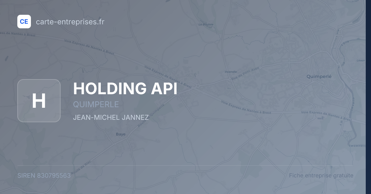 HOLDING API — 830795563 — fiche entreprise