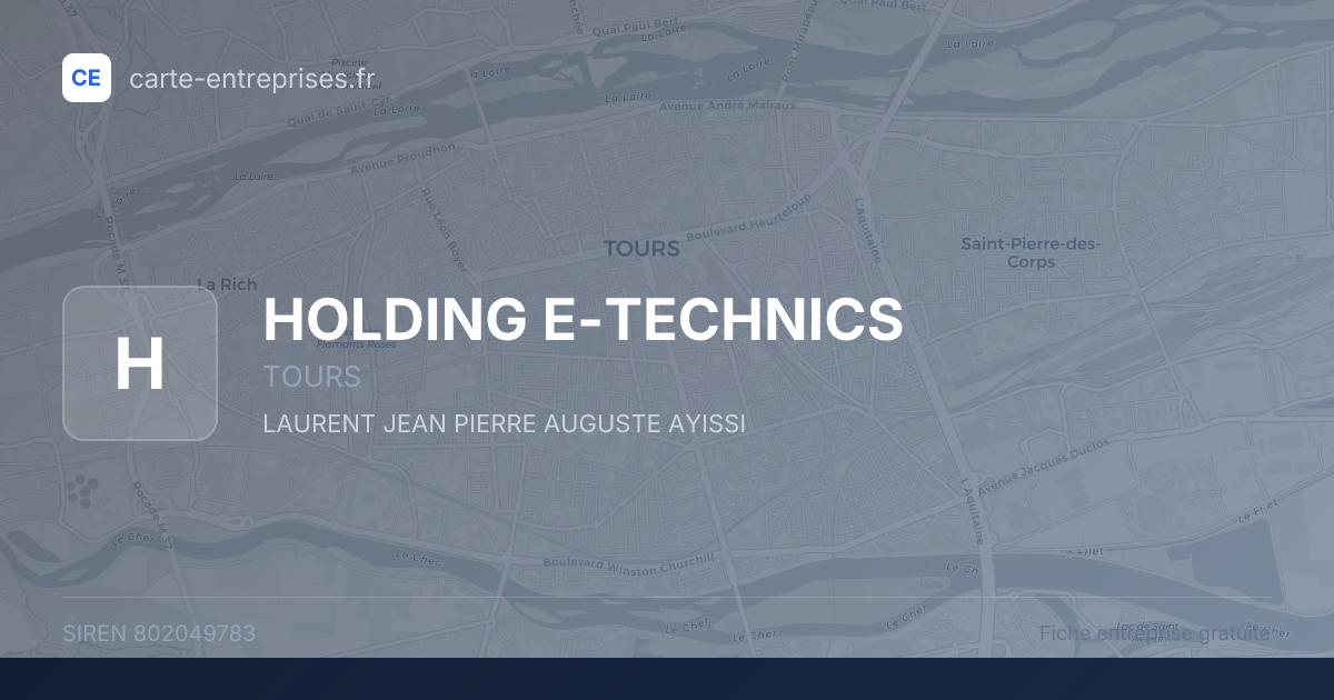 HOLDING E-TECHNICS — 802049783 — fiche entreprise