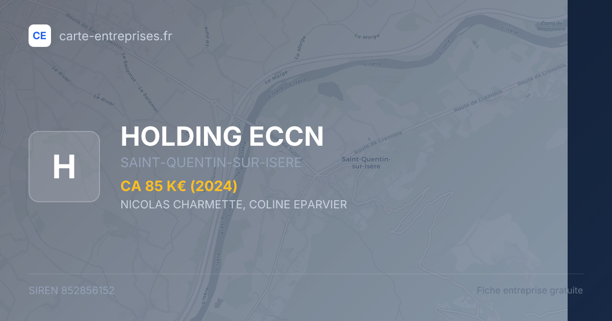 HOLDING ECCN — 852856152 — fiche entreprise