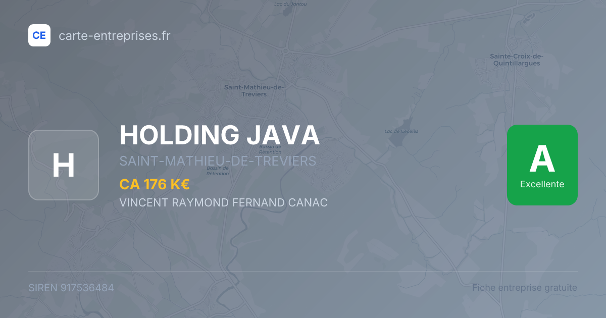 HOLDING JAVA — 917536484 — fiche entreprise