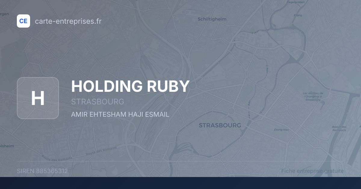 HOLDING RUBY — 885365312 — fiche entreprise