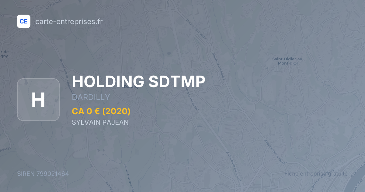 HOLDING SDTMP — 799021464 — fiche entreprise