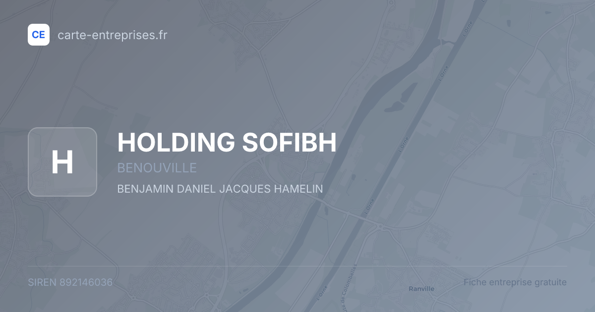 HOLDING SOFIBH — 892146036 — fiche entreprise