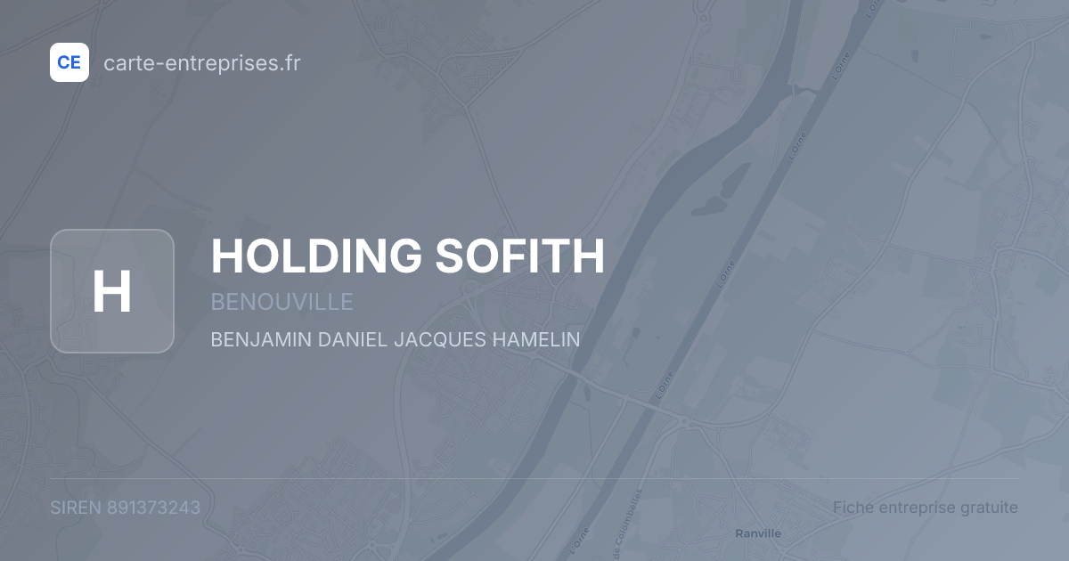 HOLDING SOFITH — 891373243 — fiche entreprise