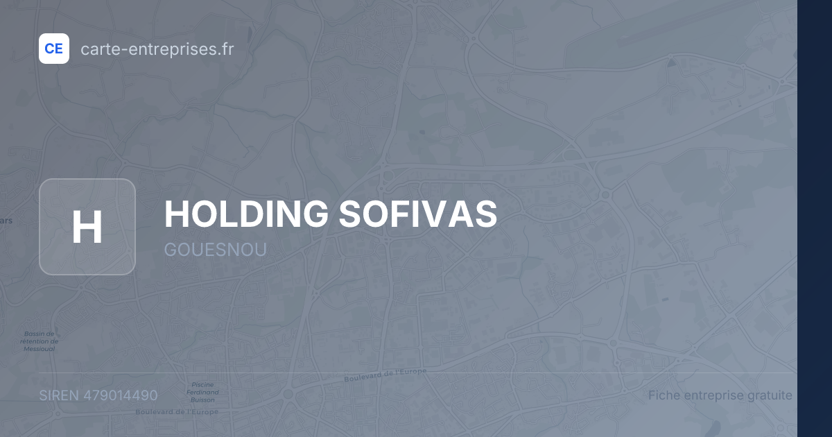 HOLDING SOFIVAS — 479014490 — fiche entreprise