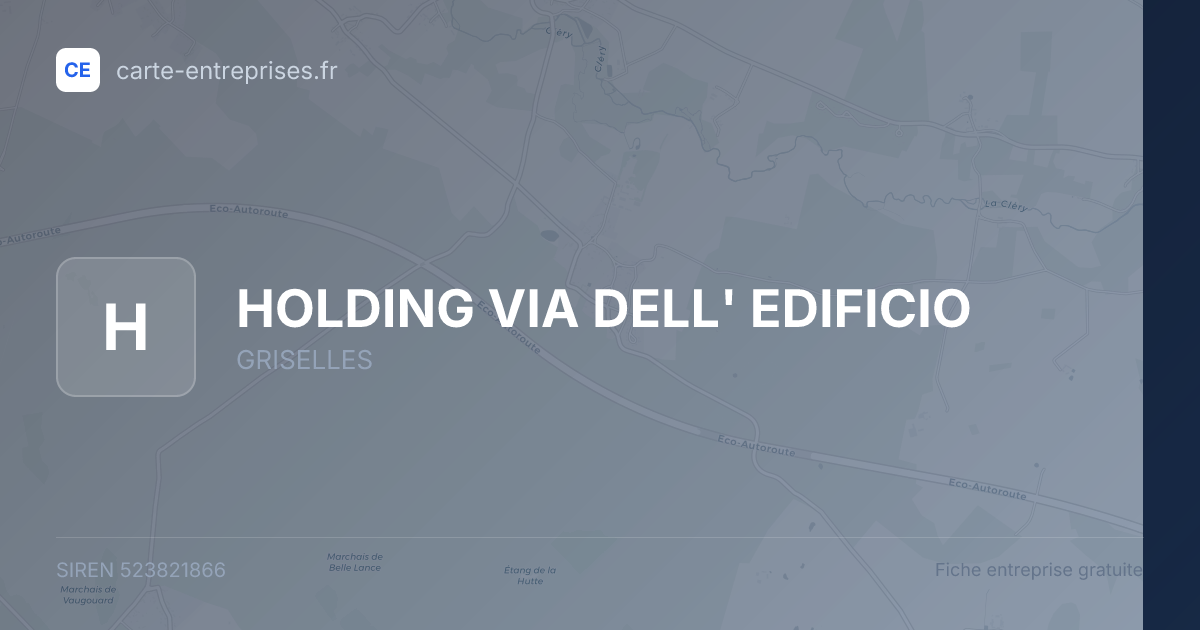 HOLDING VIA DELL' EDIFICIO — 523821866 — fiche entreprise