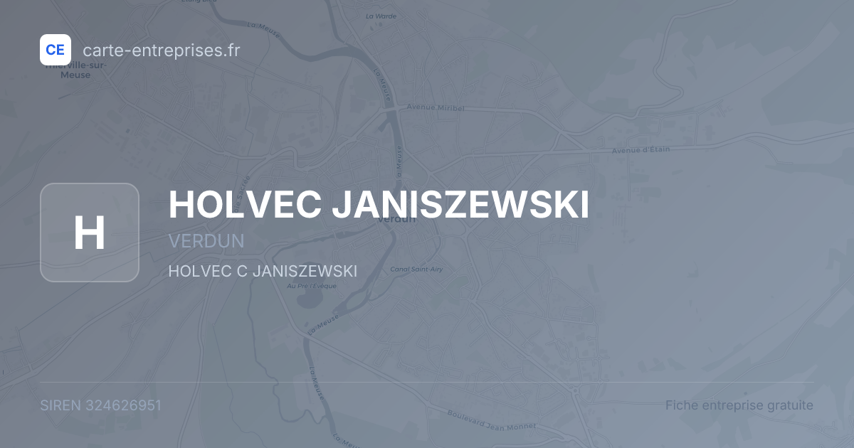 HOLVEC JANISZEWSKI — 324626951 — fiche entreprise