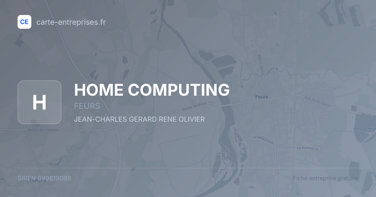 HOME COMPUTING — 899619068 — fiche entreprise