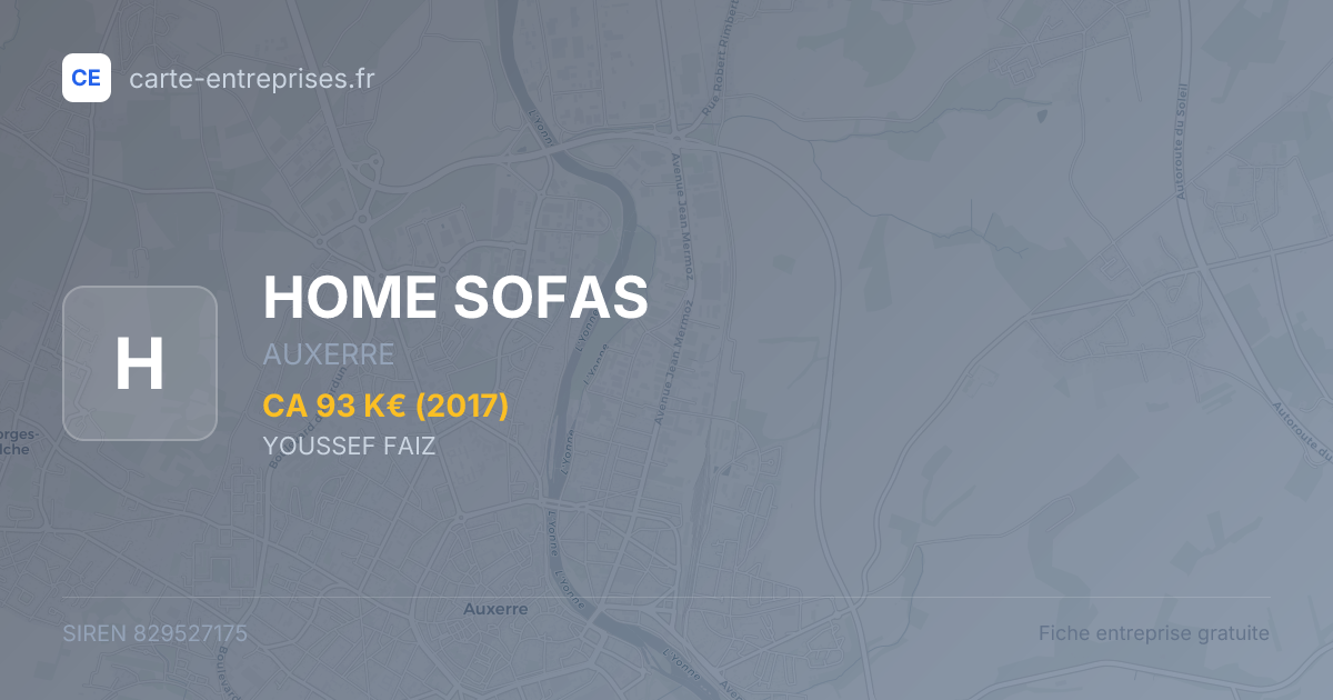 HOME SOFAS — 829527175 — fiche entreprise