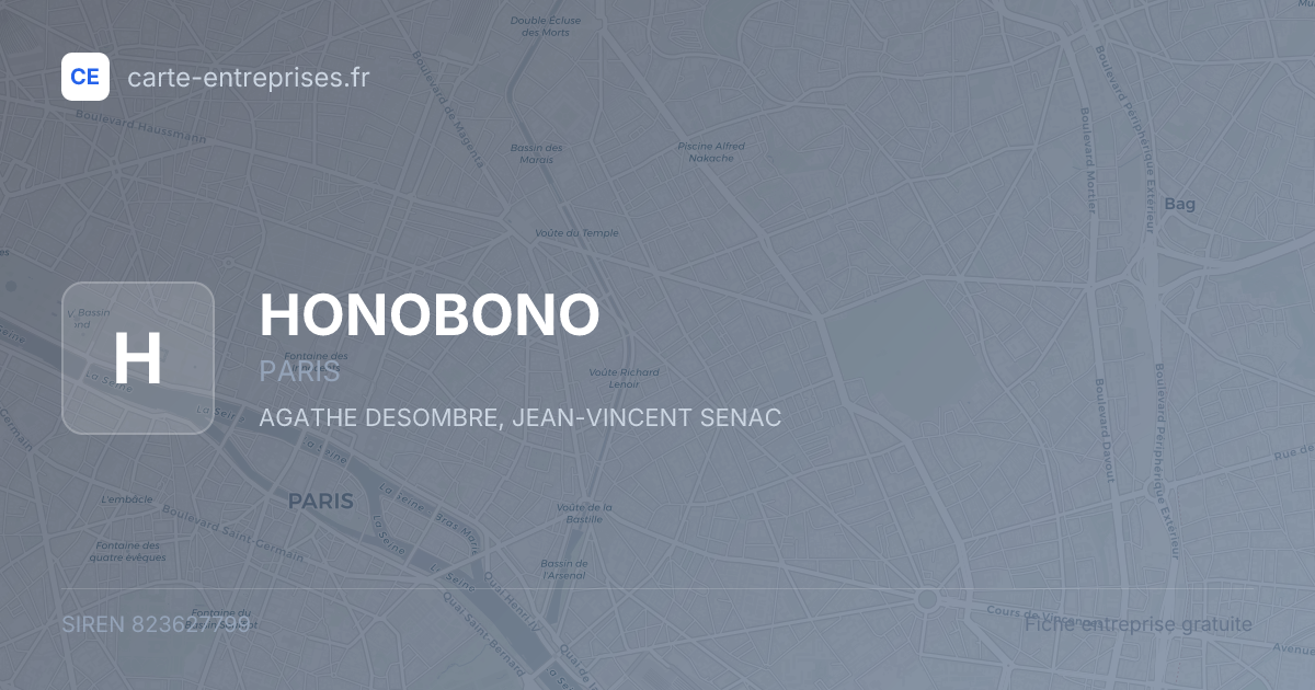 HONOBONO — 823627799 — fiche entreprise