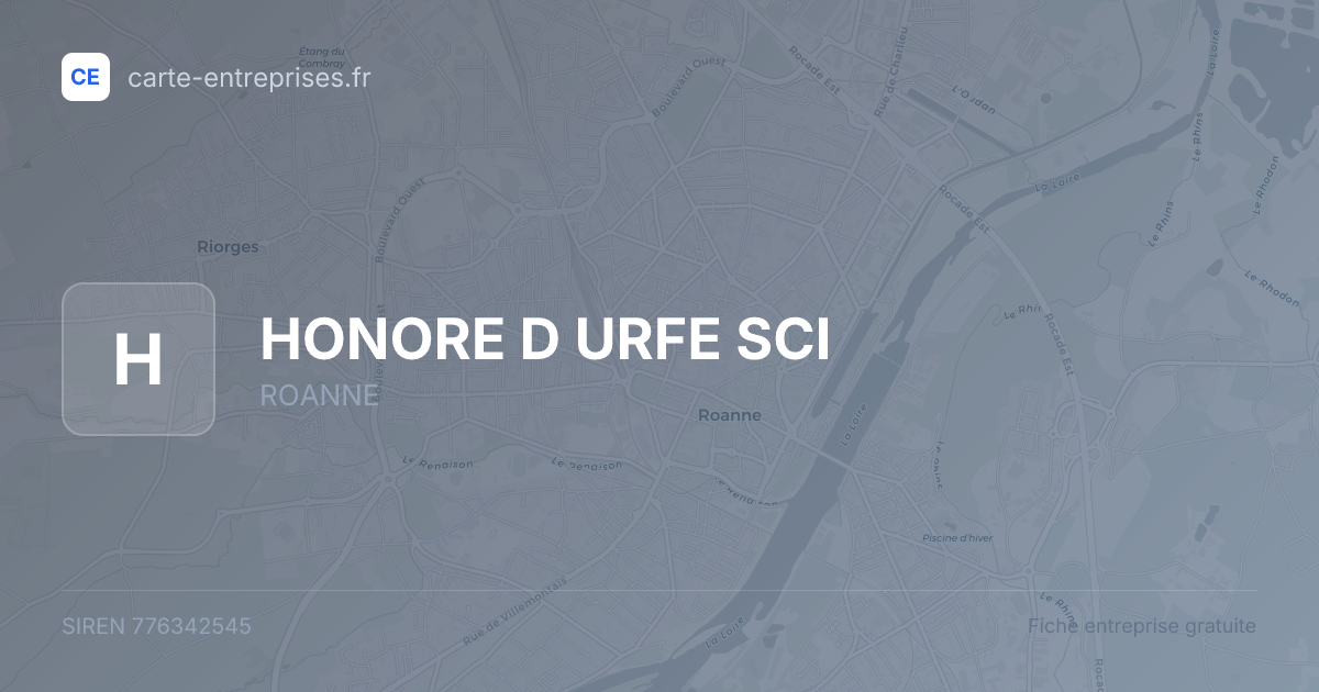 HONORE D URFE SCI — 776342545 — fiche entreprise