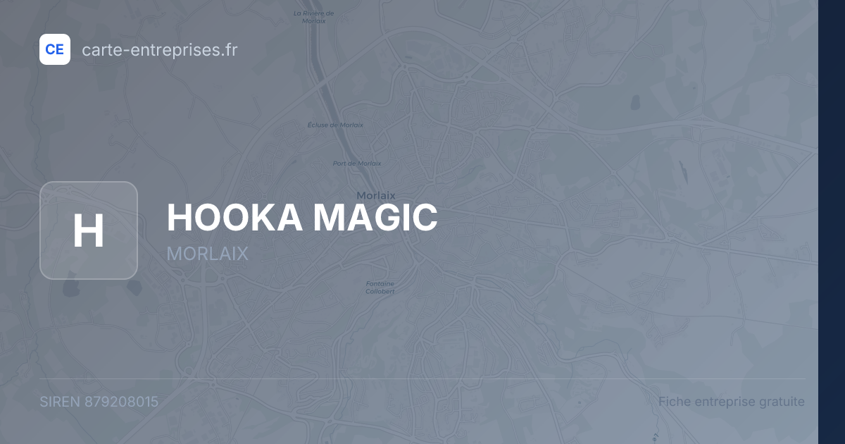 HOOKA MAGIC — 879208015 — fiche entreprise