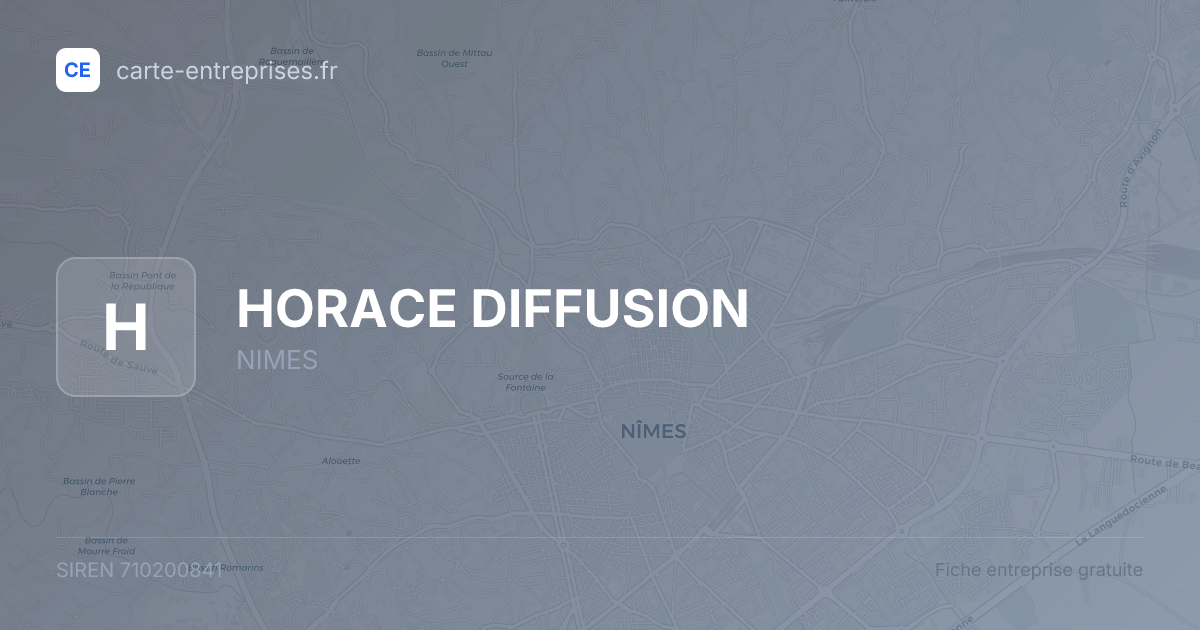 HORACE DIFFUSION — 710200841 — fiche entreprise