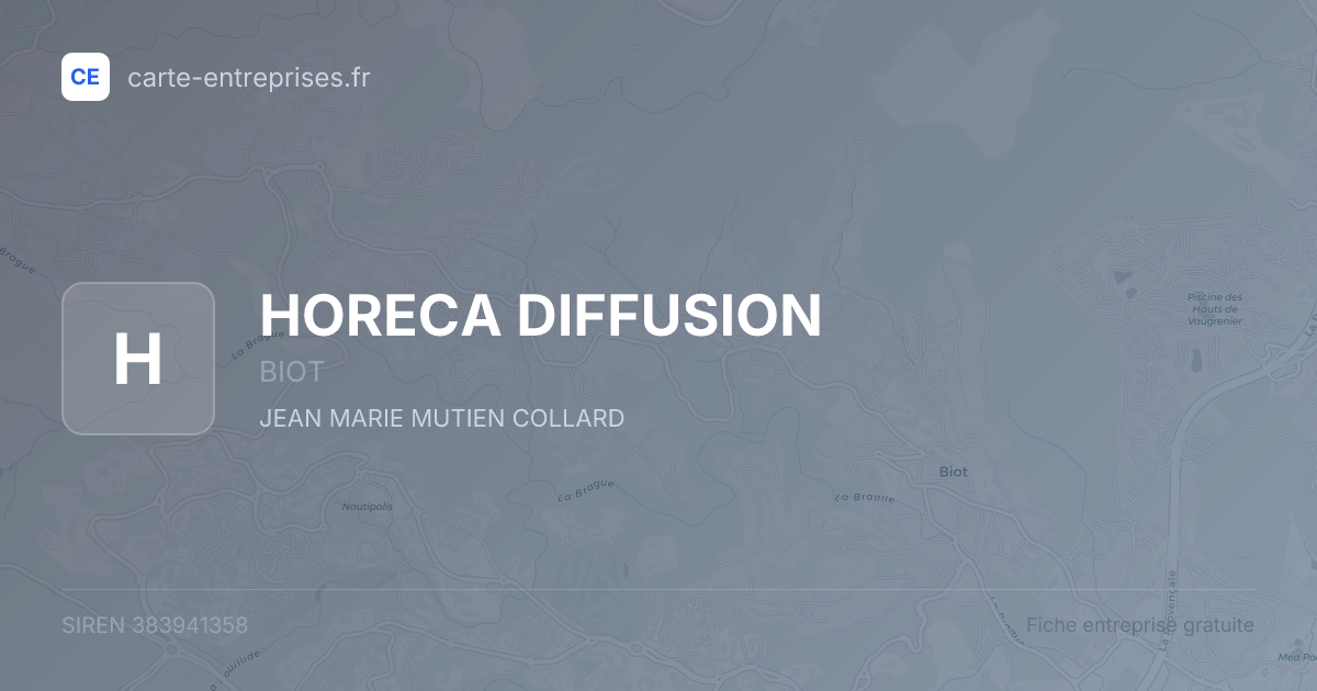 HORECA DIFFUSION — 383941358 — fiche entreprise