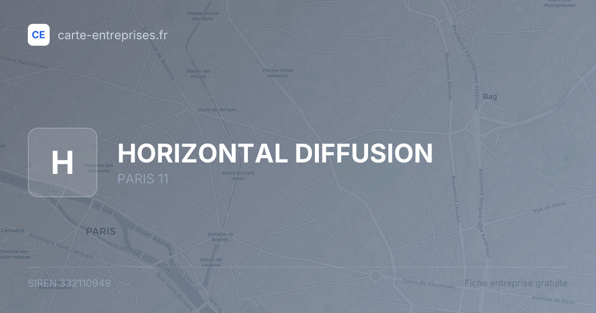 HORIZONTAL DIFFUSION — 332110949 — fiche entreprise