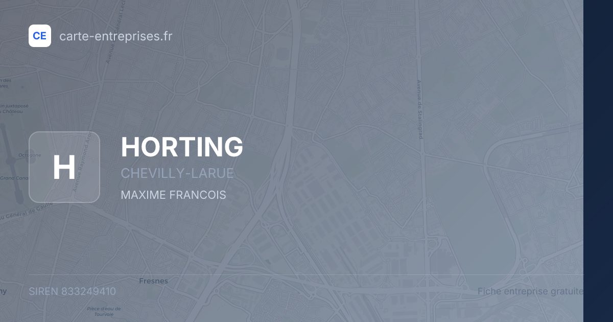 HORTING — 833249410 — fiche entreprise