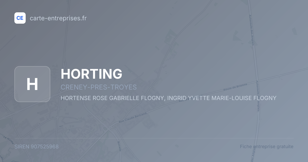HORTING — 907525968 — fiche entreprise