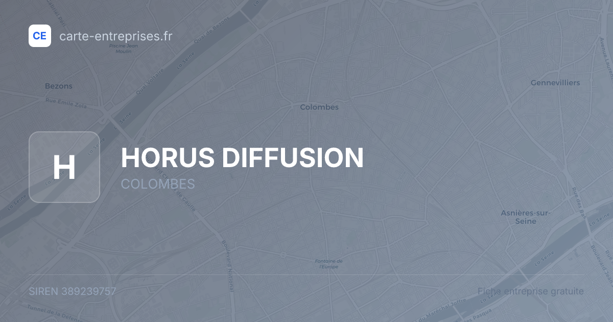 HORUS DIFFUSION — 389239757 — fiche entreprise