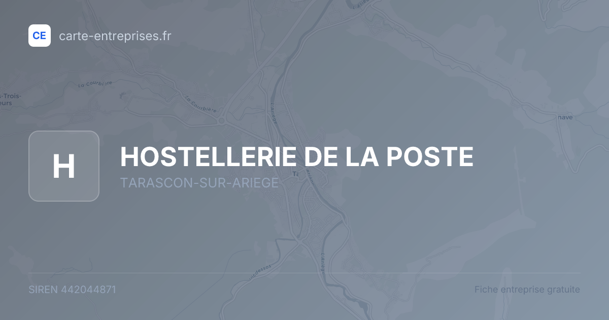 HOSTELLERIE DE LA POSTE — 442044871 — fiche entreprise