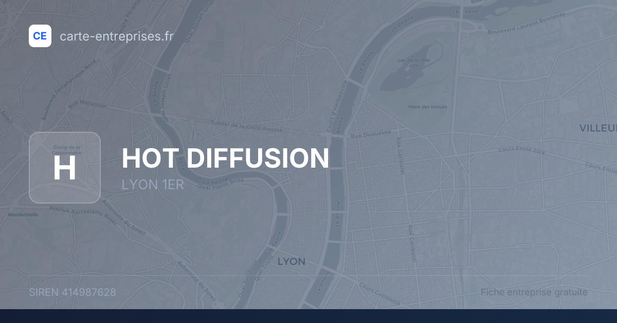 HOT DIFFUSION — 414987628 — fiche entreprise