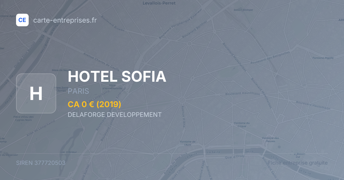 HOTEL SOFIA — 377720503 — fiche entreprise